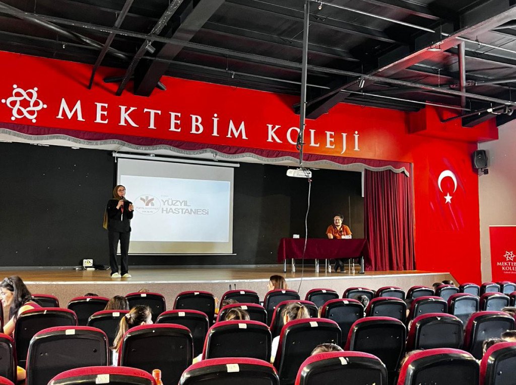 Mektebim Kolejinde hastanemiz iş birliğiyle düzenlenen okul sağlık semineri iki bölümde gerçekleştirildi.